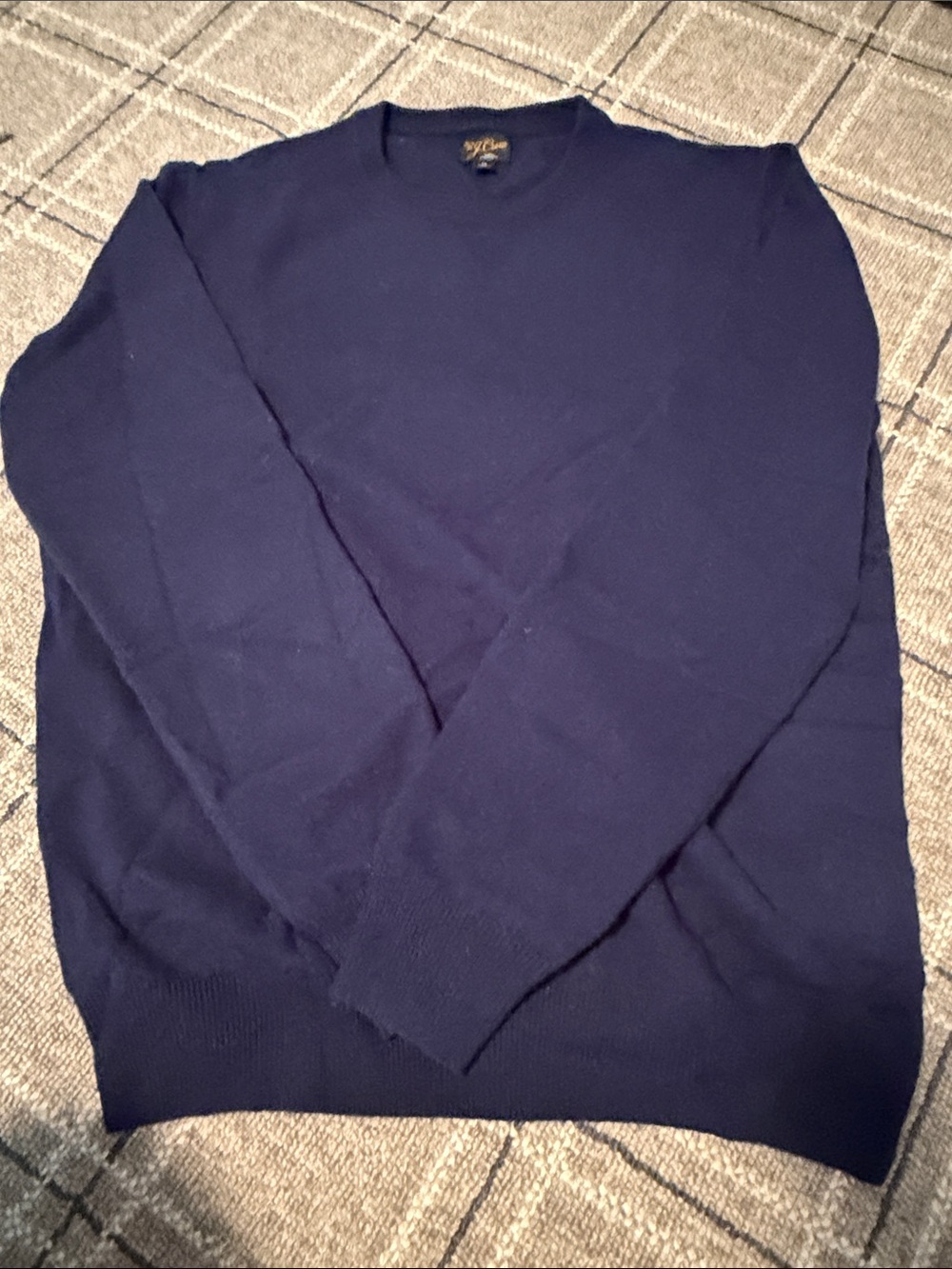J. Crew Men's Navy cashmere Crewneck Sweater